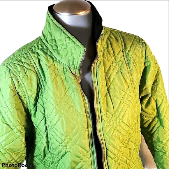 REVERSIBLE Jacket! Green and Black SJB Active - Picture 2 of 8